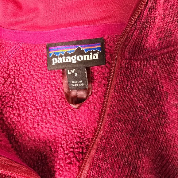 Patagonia Better Sweater 1/4 Zip Pullover Fleece Magenta Pink Heather Womens - Picture 12 of 16